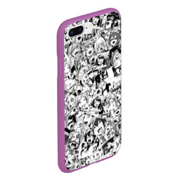 Чехол для iPhone 7Plus/8 Plus матовый Ahegao faces pattern - фото 2