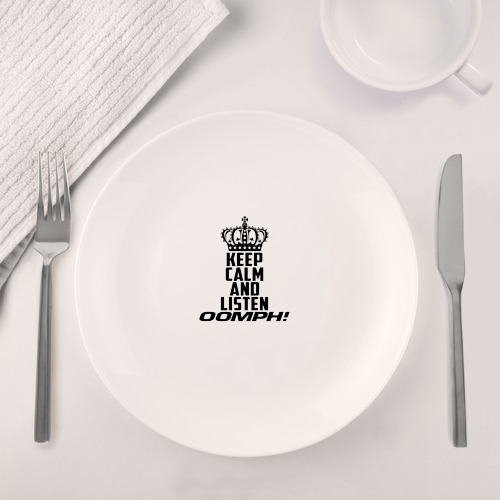 Набор: тарелка + кружка Keep calm and listen oomph! - фото 4