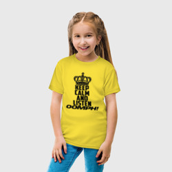 Детская футболка хлопок Keep calm and listen oomph! - фото 2
