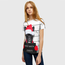Женская футболка 3D Прикольный Санта - фото 2