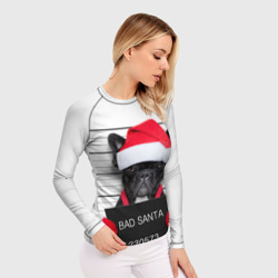 Женский рашгард 3D Прикольный Санта - фото 2