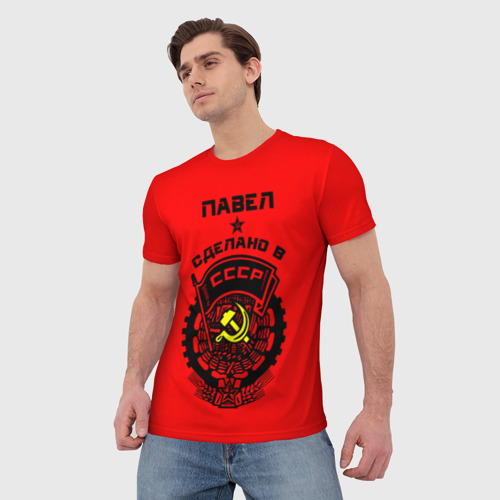 Мужская футболка 3D Павел - сделано в СССР, цвет 3D печать - фото 3