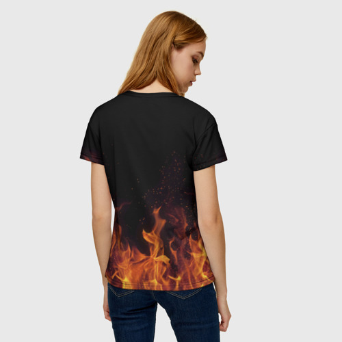 Женская футболка 3D Настя огонь баба, цвет 3D печать - фото 4