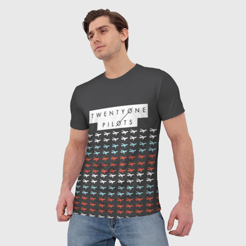 Мужская футболка 3D Twenty One Pilots Planes Brand, цвет 3D печать - фото 3