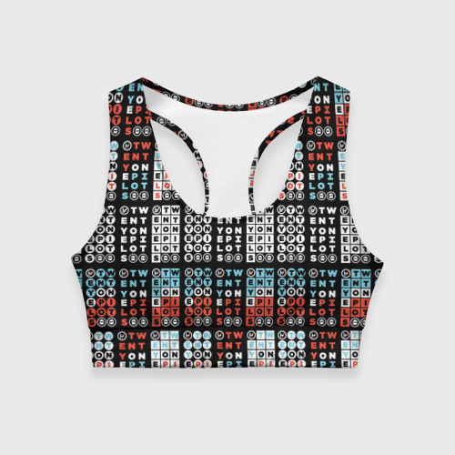 Женский спортивный топ 3D Twenty One Pilots Pattern, цвет 3D печать