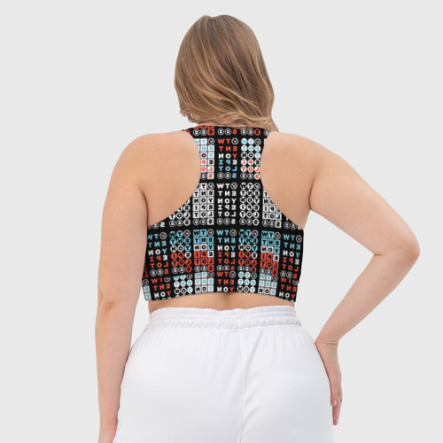 Женский спортивный топ 3D Twenty One Pilots Pattern, цвет 3D печать - фото 6