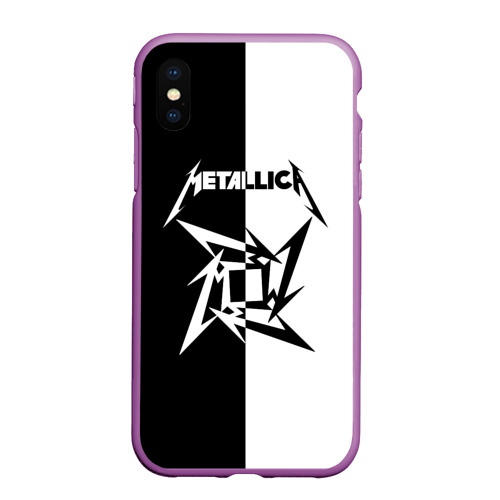 Чехол для iPhone XS Max матовый Metallica, цвет фиолетовый