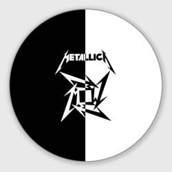 Круглый коврик для мышки Metallica