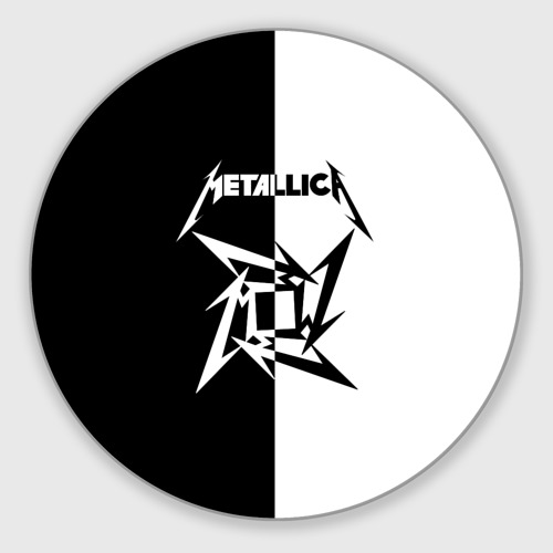 Круглый коврик для мышки Metallica