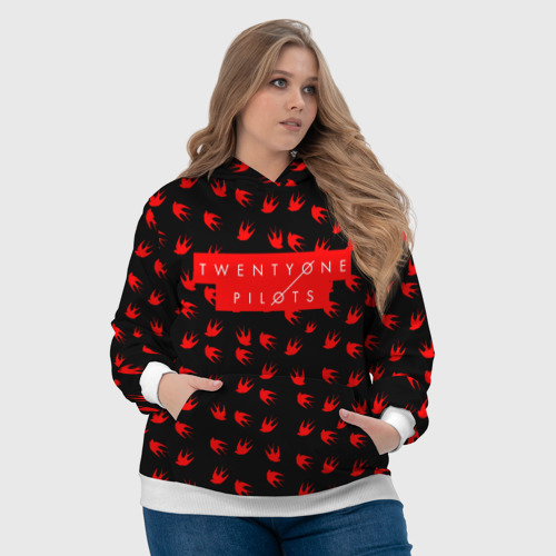 Женская толстовка 3D Twenty One Pilots Birds Red - фото 6