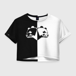 Женская футболка Crop-top 3D Панда