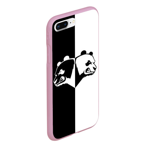 Чехол для iPhone 7Plus/8 Plus матовый Панда, цвет розовый - фото 3