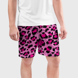 Мужские шорты спортивные Розовый леопард - фото 2