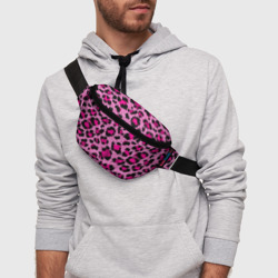 Поясная сумка 3D Розовый леопард - фото 2