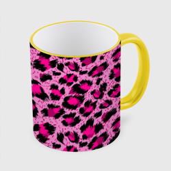 Кружка с полной запечаткой Розовый леопард