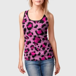 Женская майка 3D Розовый леопард - фото 2