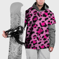 Накидка на куртку 3D Розовый леопард
