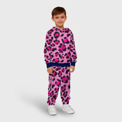Детский костюм с толстовкой 3D Розовый леопард - фото 2