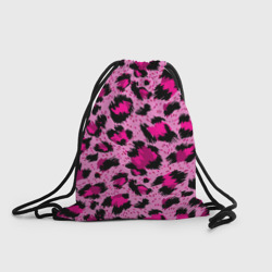 Рюкзак-мешок 3D Розовый леопард