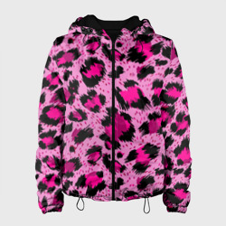 Женская куртка 3D Розовый леопард