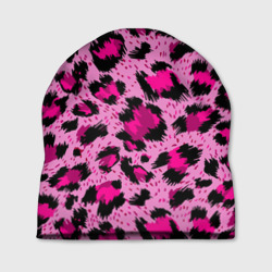 Шапка 3D Розовый леопард