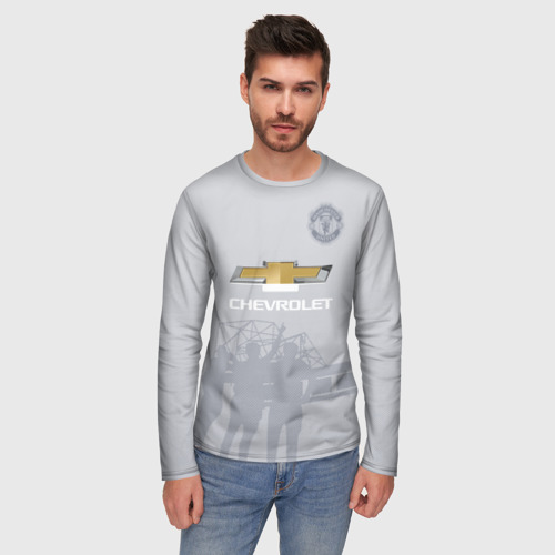 Мужской лонгслив 3D Pogba away 17-18, цвет 3D печать - фото 3