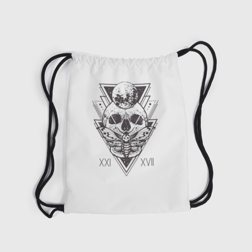 Рюкзак-мешок 3D Череп ХХI-XVII на белом фоне - фото 6