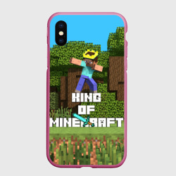 Чехол для iPhone XS Max матовый Король Майнкрафта