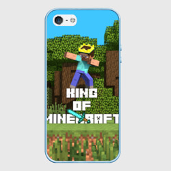 Чехол для iPhone 5/5S матовый Король Майнкрафта