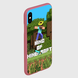 Чехол для iPhone XS Max матовый Король Майнкрафта - фото 2