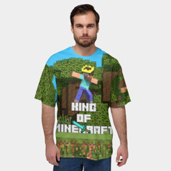 Мужская футболка oversize 3D Король Майнкрафта - фото 2