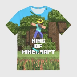 Мужская футболка 3D Король Майнкрафта