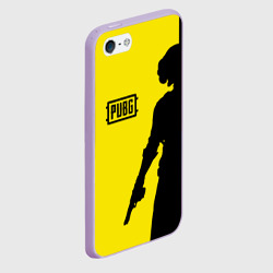 Чехол для iPhone 5/5S матовый PUBG ПАБГ yellow - фото 2