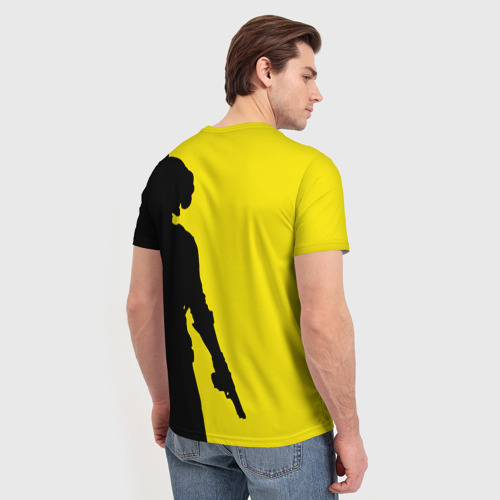 Мужская футболка 3D PUBG ПАБГ yellow, цвет 3D печать - фото 4