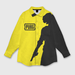 Мужская рубашка oversize 3D PUBG ПАБГ yellow