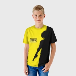 Детская футболка 3D PUBG ПАБГ yellow - фото 2