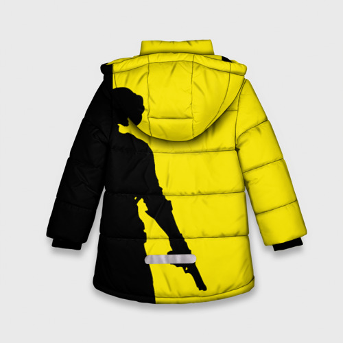 Зимняя куртка для девочек 3D PUBG ПАБГ yellow, цвет красный - фото 2