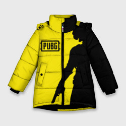 Зимняя куртка для девочек 3D PUBG ПАБГ yellow