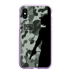 Чехол для iPhone XS Max матовый PUBG military ПАБГ милитари
