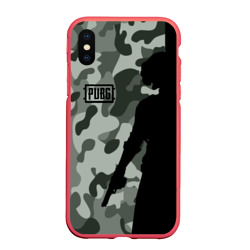 Чехол для iPhone XS Max матовый PUBG military ПАБГ милитари