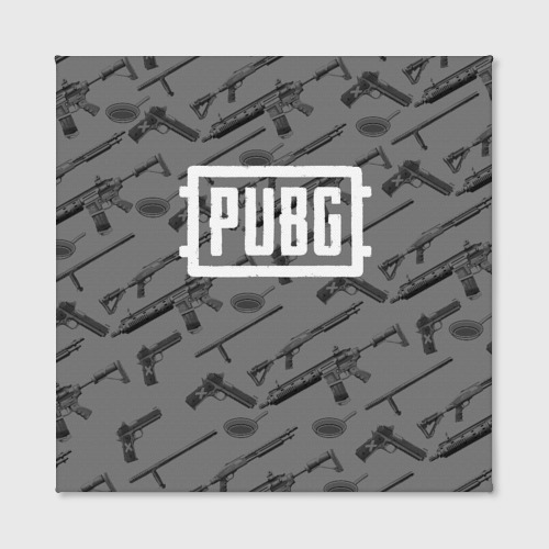 Холст квадратный PUBG WEAPONS, цвет 3D печать - фото 2