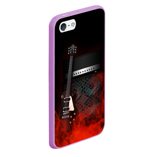 Чехол для iPhone 5/5S матовый Rock, цвет сиреневый - фото 3