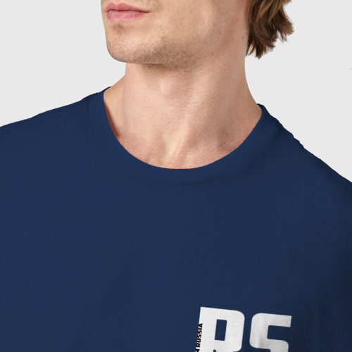 Мужская футболка хлопок Служба спасения, цвет темно-синий - фото 6