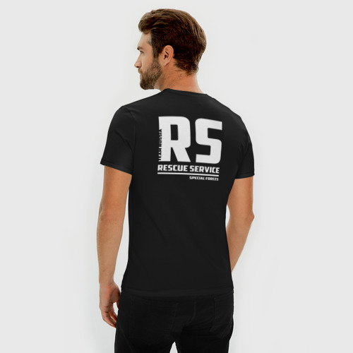 Мужская футболка хлопок Slim Служба спасения, цвет черный - фото 4
