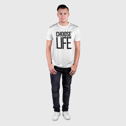 Мужская футболка 3D Slim Choose Life, цвет 3D печать - фото 4