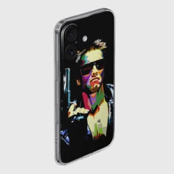 Чехол для iPhone 16 силиконовый с защитой камеры Терминатор - Арнольд Шварценеггер - фото 2