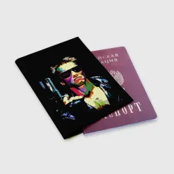 Обложка для паспорта матовая кожа Терминатор - Арнольд Шварценеггер - фото 2