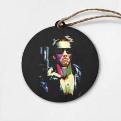 Деревянная игрушка круг Терминатор - Арнольд Шварценеггер