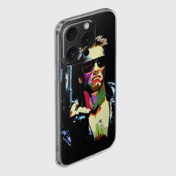Чехол для iPhone 15 Pro Max силиконовый с защитой камеры Терминатор - Арнольд Шварценеггер - фото 2