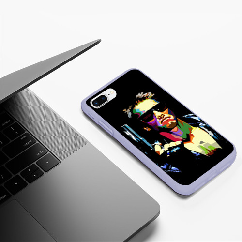 Чехол для iPhone 7Plus/8 Plus матовый Терминатор, цвет светло-сиреневый - фото 5